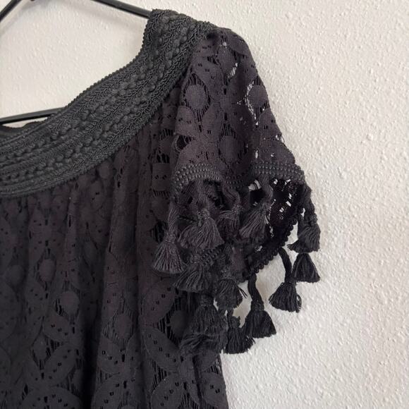 NWT Charming Charlie Sz XS Black Lace Dress Wednesday Addams Costume - Picture 5 of 12